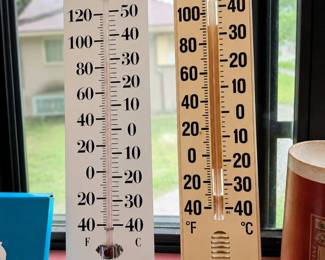 Vintage AcuRite R.J. Marshall Made in USA Wall Temperature Gauges