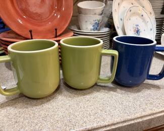 Rare Sasaki Colorstone Wasabi & Sapphire cups 