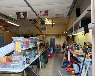 Completely packed garage