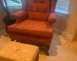 Two matching Wing Back Chairs 
