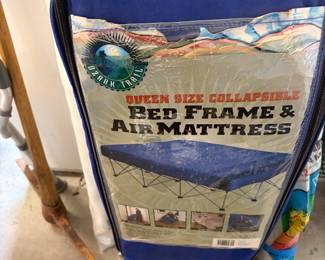 Portable bedframe, and air mattress