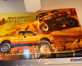 BF Goodrich Dust to Glory poster featuring Ford Baja Off Road Race