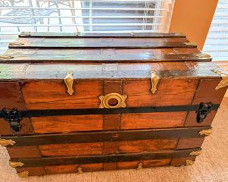 Antique steamer trunk