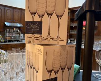 Mikasa Cheers Champagne glasses new in boxes