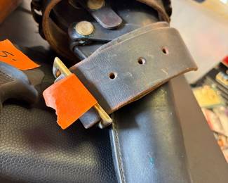 Leather gun holsters