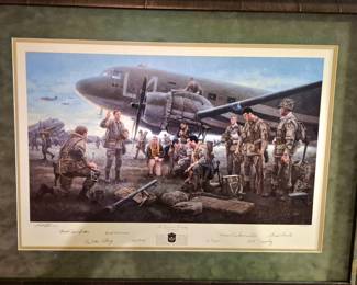 "For God and Country A D-Day Prayer" by Gil Cohen. Veterans Edition signed by 8 Airbourn Division Easy Company paratroops and aircrew #118/160