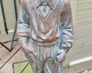 Vintage golfer concrete statuary 