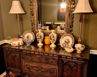 Antique oak sideboard