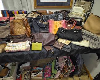 Dooney and Burke, Coach, Micheal Kors, Patricia Nash, Sak, Chico and Brahmin