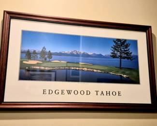 Much artwork.  Framed golf prints and photography 