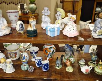 Figurines and trinket boxes. Tiffany