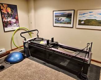 Much exercise equipment. 