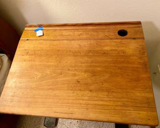  antique child's desk, has the ink well 