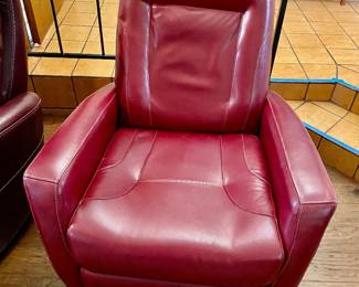 Great red color powered recliner 