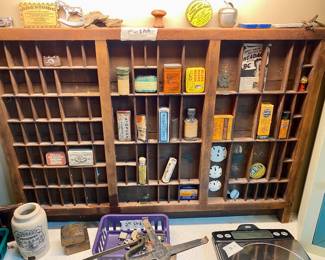 charming shadow box filled with miniatures, sold as a complete set 
