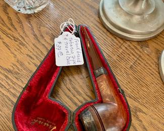 vintage Frank pipe with travel case