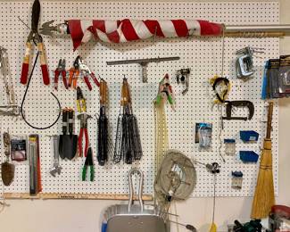 clean garage with lots of items 