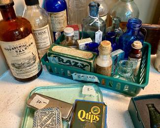wonderful collection of antique pharmacy items 