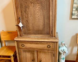 wonderful oak cabinet, see next photo too 
