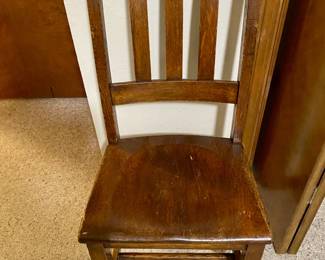  antique oak chairs 