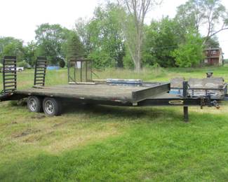 Deck-over Flatbed Equipment Trailer