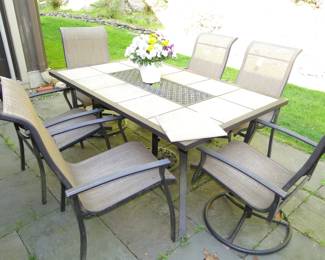Patio table with 6 chairs