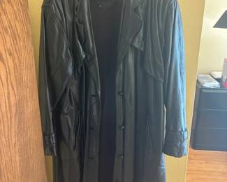 full length leather coat
