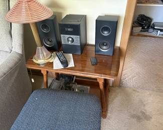 . . . stereo system and cool clock