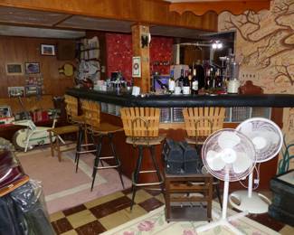 Vintage Bar Stools & Misc Vintage Bar Items