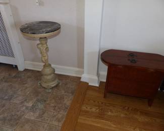 Marble Top Figural Pedestal