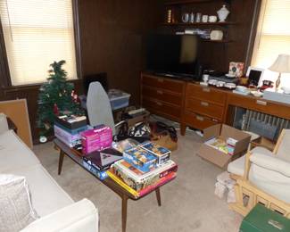 Vintage Coffee Table, Toys, Handbags, Misc Items