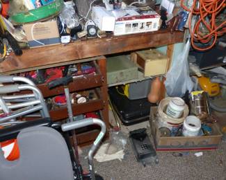 Garage!Loaded ! There Are Tools, Bike, Fishing Poles, Wheelchair And Lots Of Misc Items, Come Dig For Treasures!!