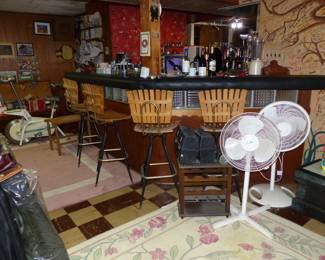 Vintage Bar Stools & Misc Vintage Bar Items