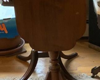 Tilt top pine occasional table
