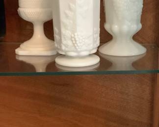 Milk/hobnail glass (we have much more in the bargain garage)