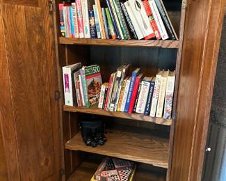 Variety of books , vintage cookbooks 