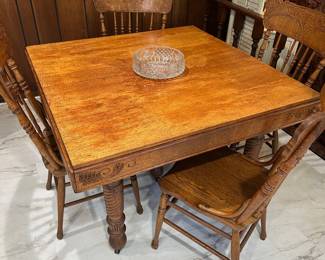 Antique oak dining table