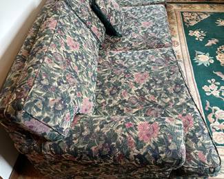 Vintage floral upholstered sofa
