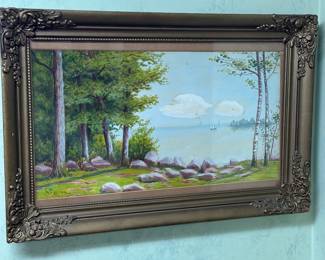 This landscape by Hans Peter Engmann a German artist known for his serene outdoor