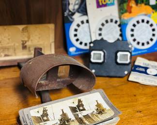 Stereoscope, an antique viewer , These are vintage View-Master 3D viewers 