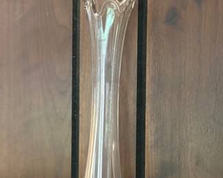 Vintage clear swung glass vase
