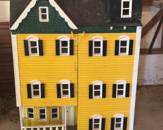 Windflower Manor dollhouse, a classic wooden miniature farmhouse 