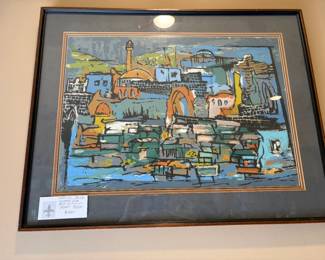 Art for sale during in-person shopping.