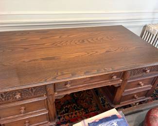 Top view of the desk