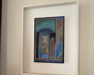 Pair of pieces by Gerald Immonen. Titled Apostles Garden 13. 14 inches wide by 17 1/2 inches high.