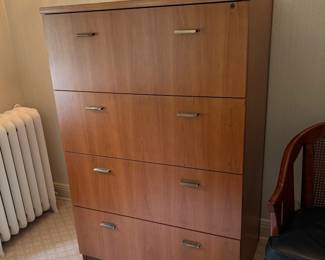 Hon Company locking file cabinet. 36 inches wide by 24 inches deep by 56 inches high. Matching shorter one in next photo.