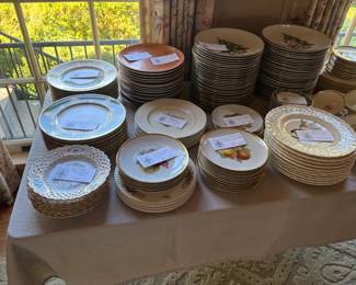 Antique and vintage porcelain collectibles and china sets for sale during in-person shopping only.