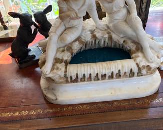 Porcelain antique porcelain lamp - needs rewiring to be safe.