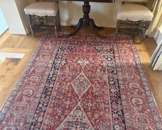 $1800. Antique Persian Heriz carpet. 5'4" x 14'2".