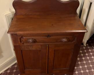 Antique carved chest 26 1/2 inches wide by 13 1/2 inches deep by 34 inches high